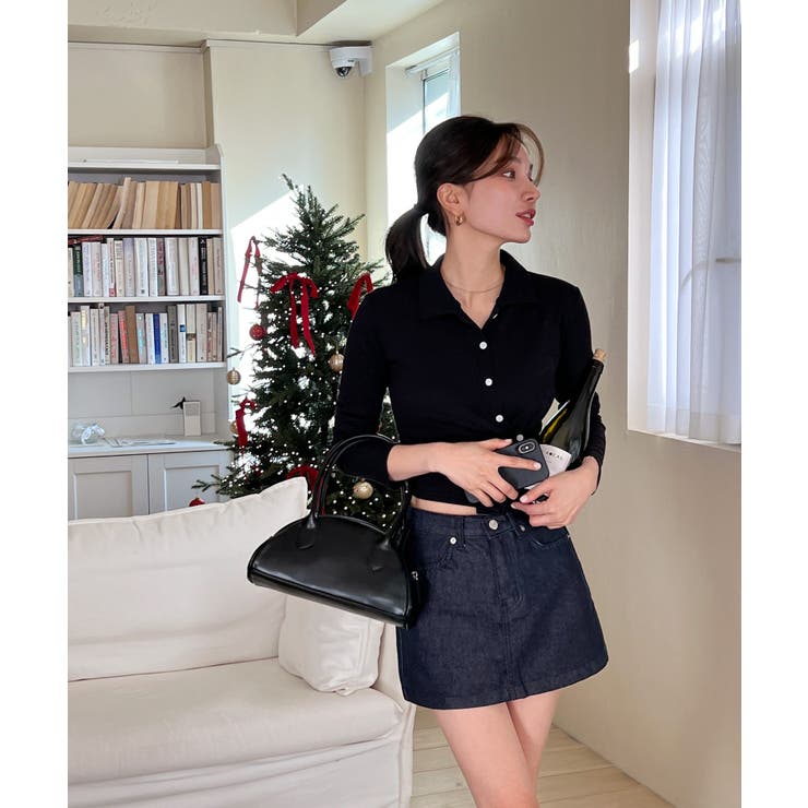 スリムフィットボタンラップTシャツ | by muni:r | 詳細画像39 