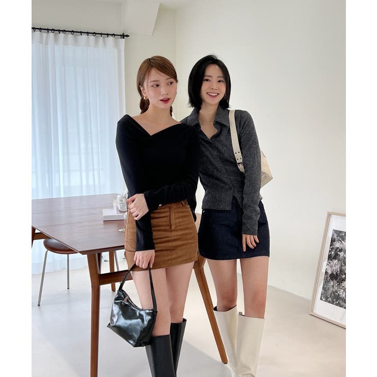 アンバランス斜線Tシャツ | by muni:r | 詳細画像10 