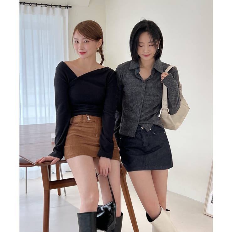 アンバランス斜線Tシャツ | by muni:r | 詳細画像13 