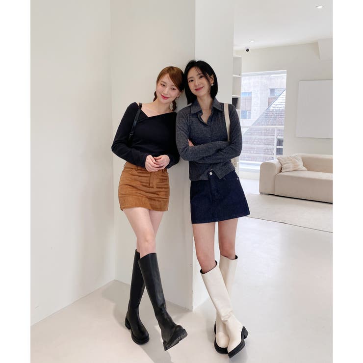 アンバランス斜線Tシャツ | by muni:r | 詳細画像15 