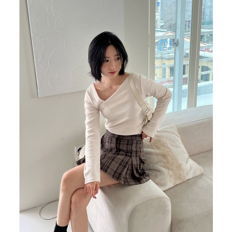 アンバランス斜線Tシャツ | by muni:r | 詳細画像18 