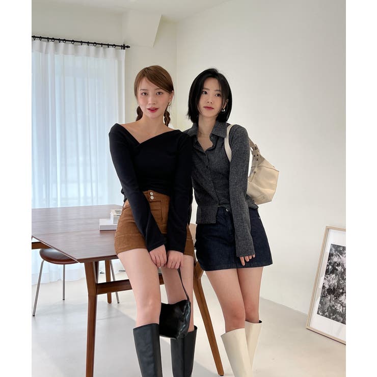 アンバランス斜線Tシャツ | by muni:r | 詳細画像9 