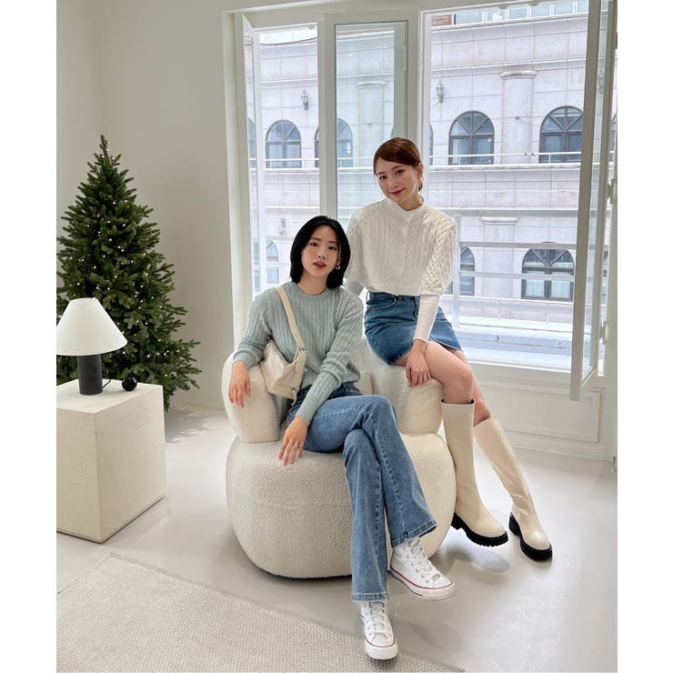 ベーシックラウンドケーブルニット | by muni:r | 詳細画像23 