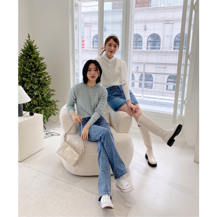 ベーシックラウンドケーブルニット | by muni:r | 詳細画像24 