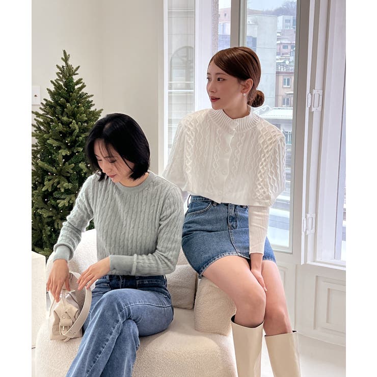 ベーシックラウンドケーブルニット | by muni:r | 詳細画像27 