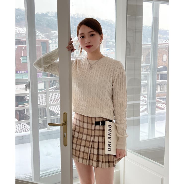 ベーシックラウンドケーブルニット | by muni:r | 詳細画像34 