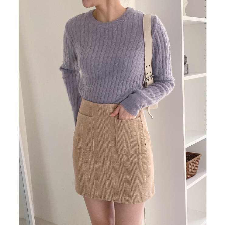 ベーシックラウンドケーブルニット | by muni:r | 詳細画像50 