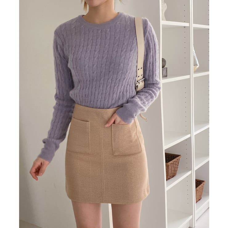 ベーシックラウンドケーブルニット | by muni:r | 詳細画像51 