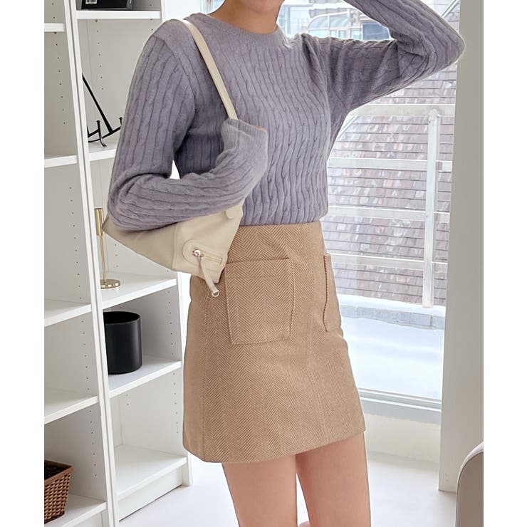 ベーシックラウンドケーブルニット | by muni:r | 詳細画像52 