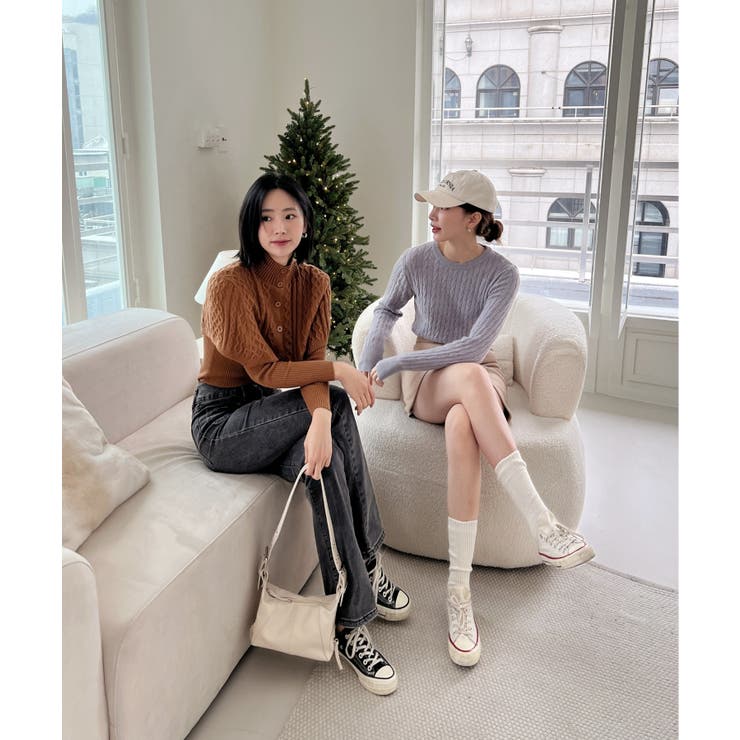 ベーシックラウンドケーブルニット | by muni:r | 詳細画像56 