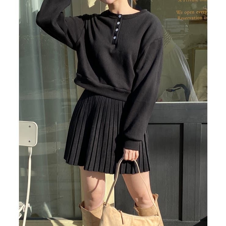 カジュアルヘンリーネックスウェット | by muni:r | 詳細画像10 