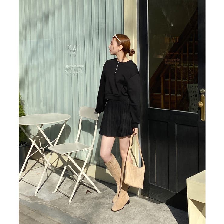 カジュアルヘンリーネックスウェット | by muni:r | 詳細画像11 