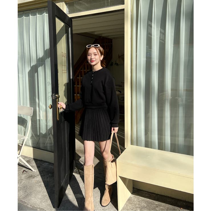 カジュアルヘンリーネックスウェット | by muni:r | 詳細画像13 