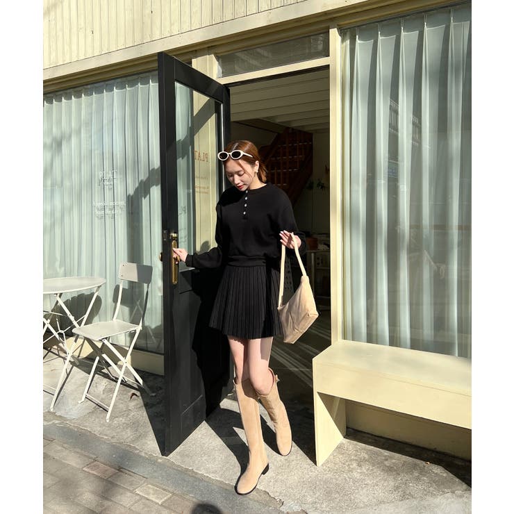 カジュアルヘンリーネックスウェット | by muni:r | 詳細画像14 