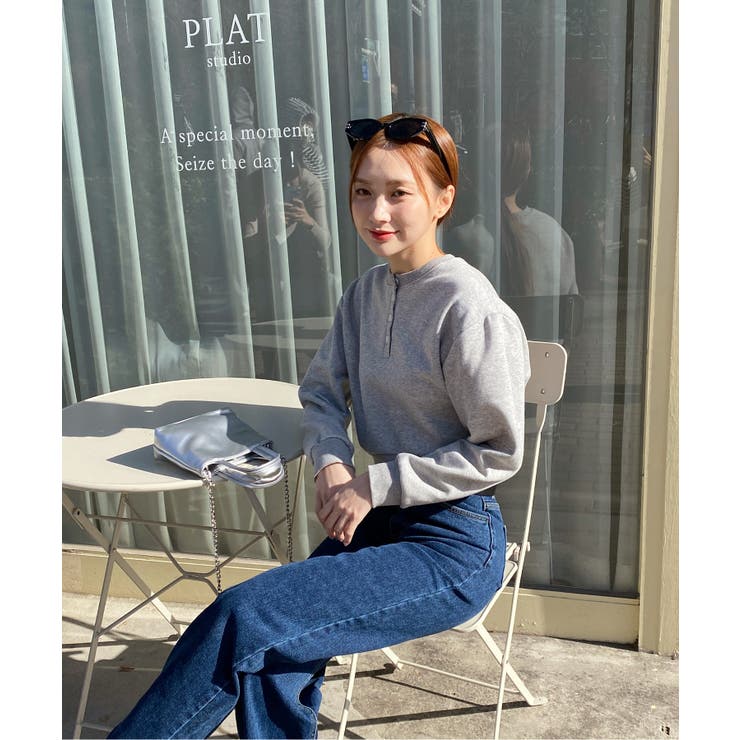 カジュアルヘンリーネックスウェット | by muni:r | 詳細画像16 