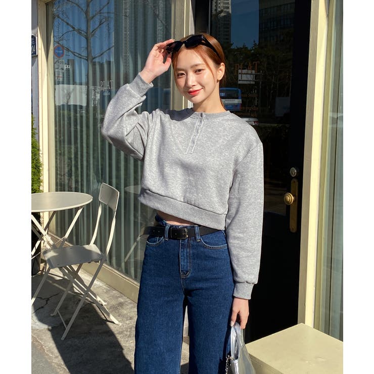 カジュアルヘンリーネックスウェット | by muni:r | 詳細画像21 