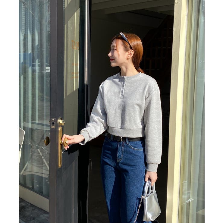 カジュアルヘンリーネックスウェット | by muni:r | 詳細画像27 