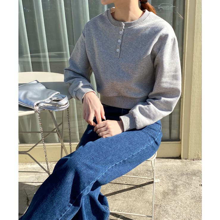 カジュアルヘンリーネックスウェット | by muni:r | 詳細画像29 