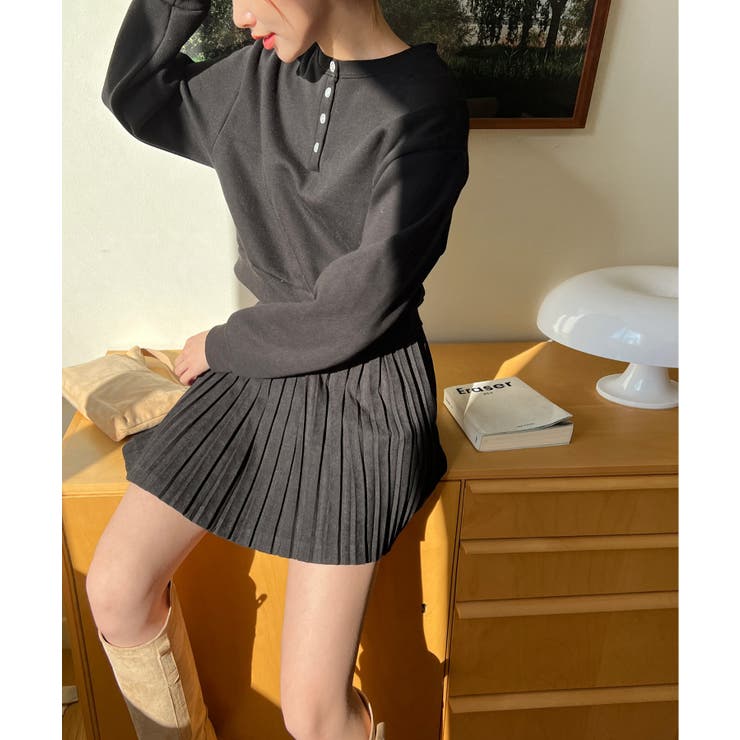 カジュアルヘンリーネックスウェット | by muni:r | 詳細画像3 