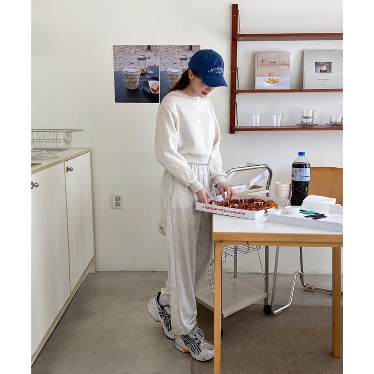 カジュアルヘンリーネックスウェット | by muni:r | 詳細画像31 