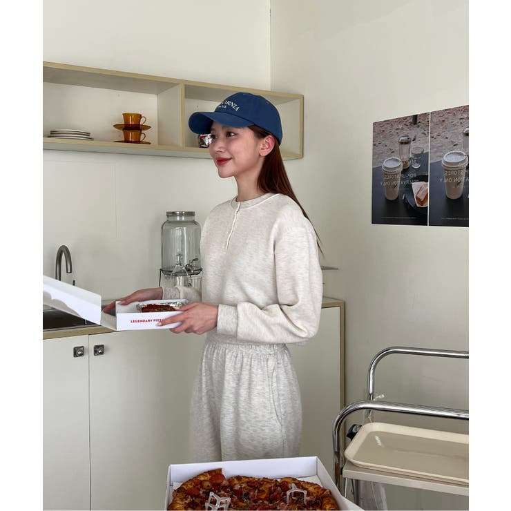 カジュアルヘンリーネックスウェット | by muni:r | 詳細画像34 