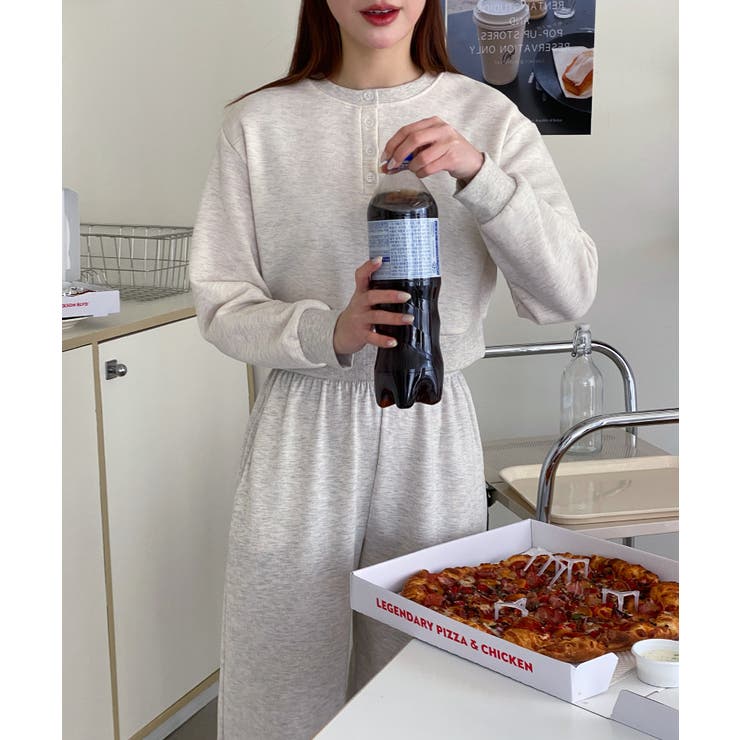 カジュアルヘンリーネックスウェット | by muni:r | 詳細画像38 