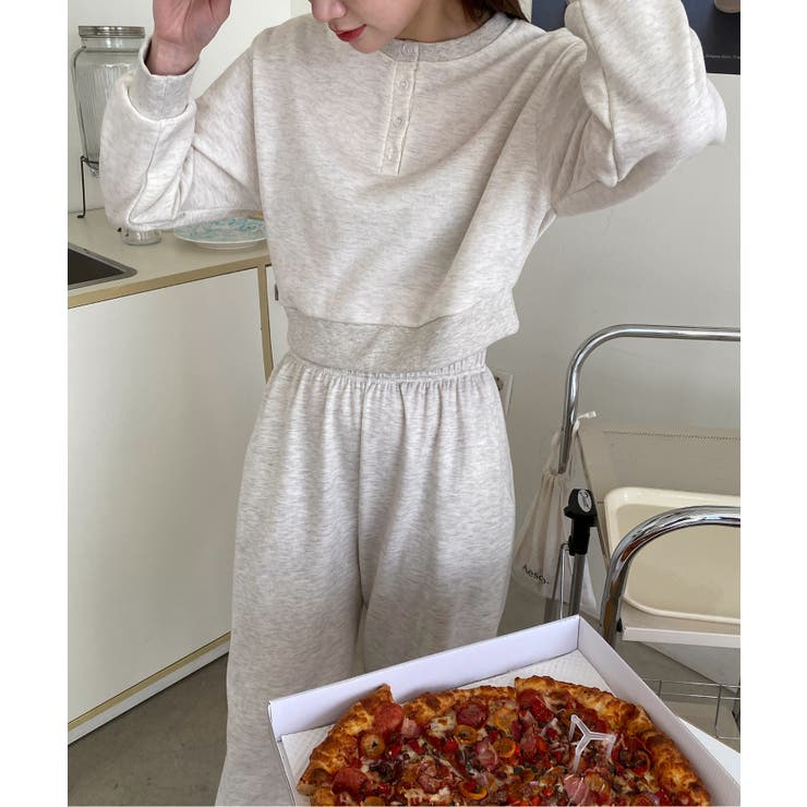 カジュアルヘンリーネックスウェット | by muni:r | 詳細画像41 