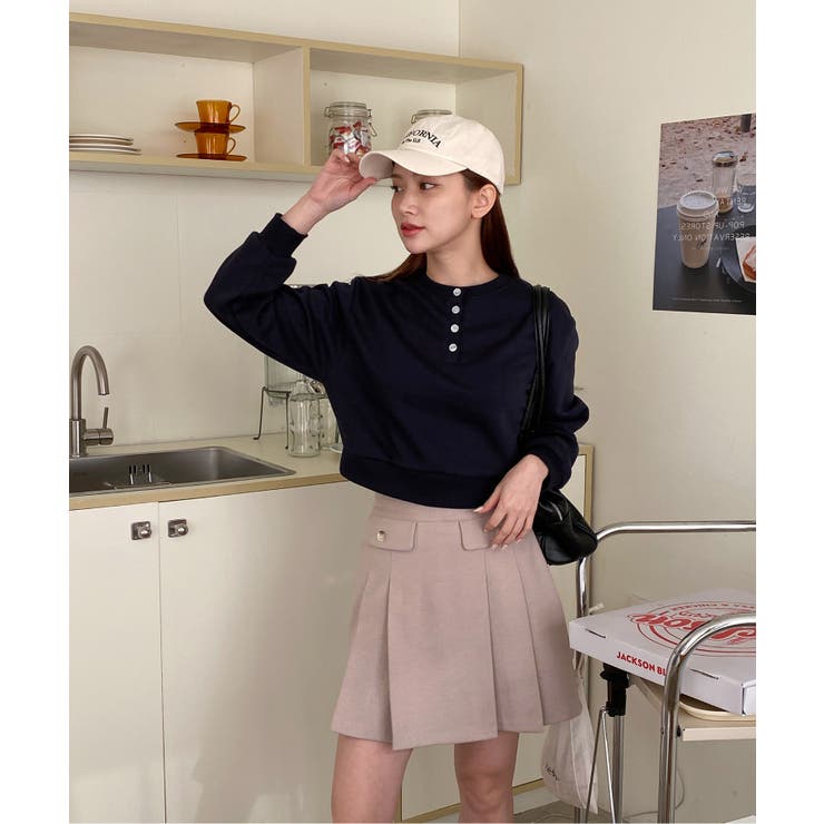 カジュアルヘンリーネックスウェット | by muni:r | 詳細画像45 