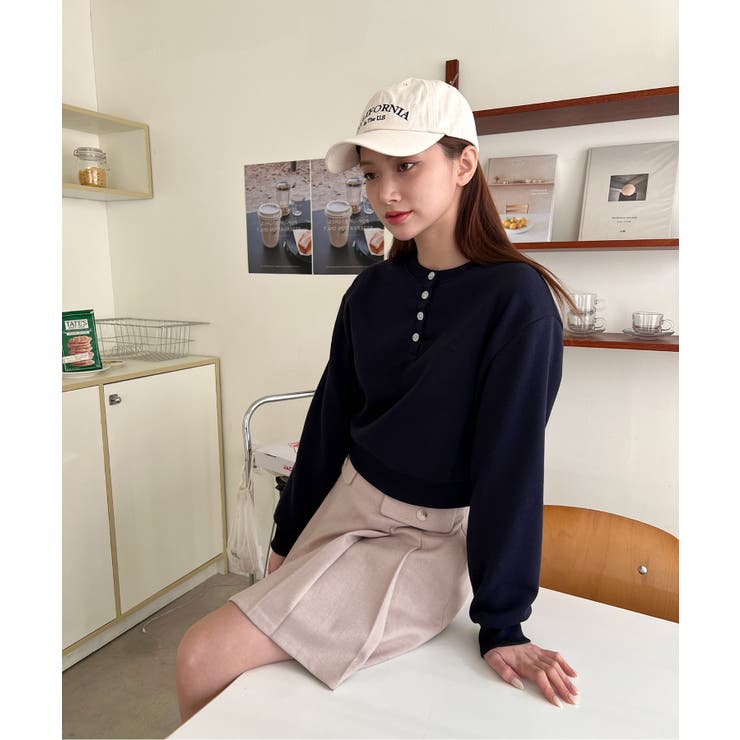 カジュアルヘンリーネックスウェット | by muni:r | 詳細画像47 