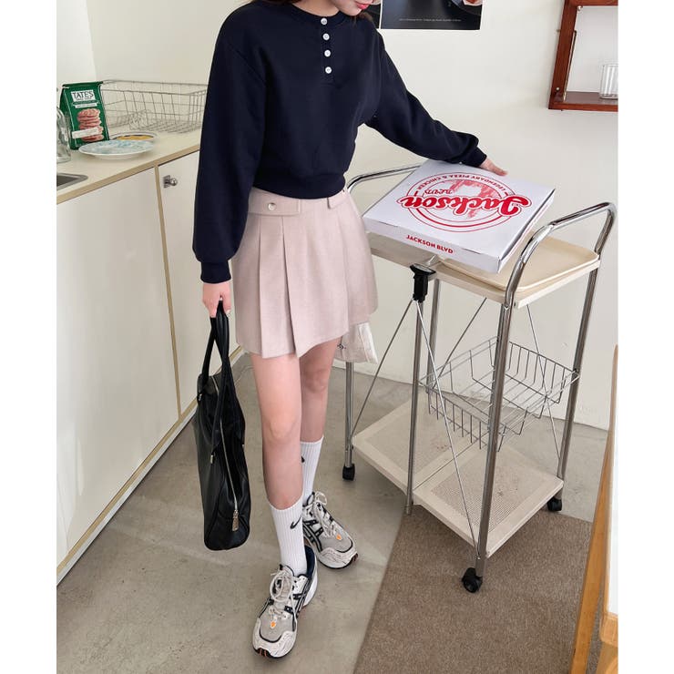 カジュアルヘンリーネックスウェット | by muni:r | 詳細画像48 