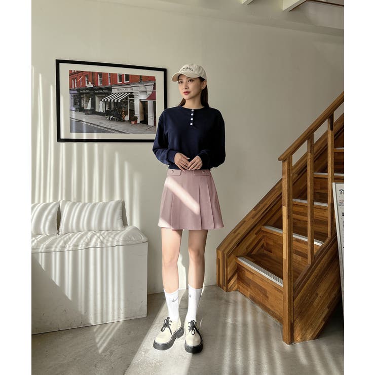 カジュアルヘンリーネックスウェット | by muni:r | 詳細画像59 