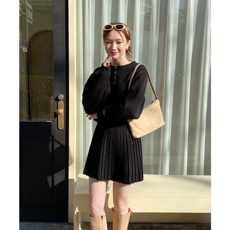 カジュアルヘンリーネックスウェット | by muni:r | 詳細画像6 