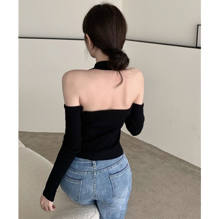 ホルターネックオフショルダーTシャツ | by muni:r | 詳細画像11 