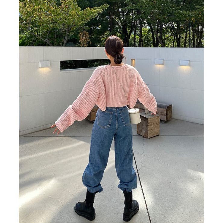 アンバランスラップデニムパンツ | by muni:r | 詳細画像17 