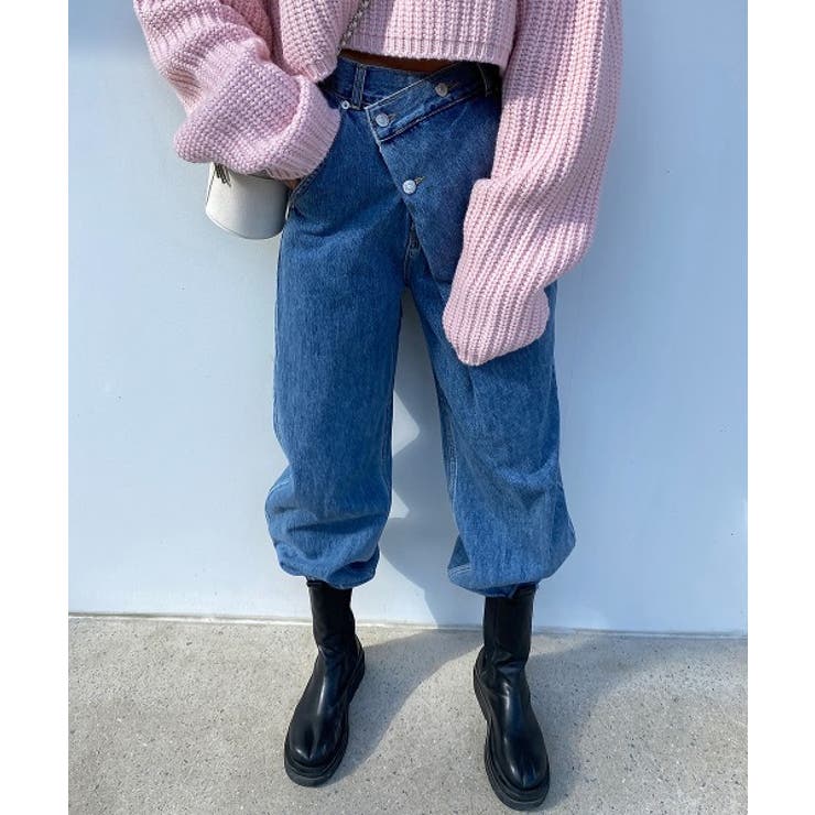 アンバランスラップデニムパンツ | by muni:r | 詳細画像18 