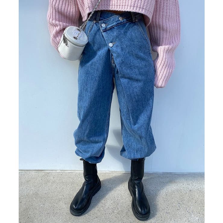 アンバランスラップデニムパンツ | by muni:r | 詳細画像19 