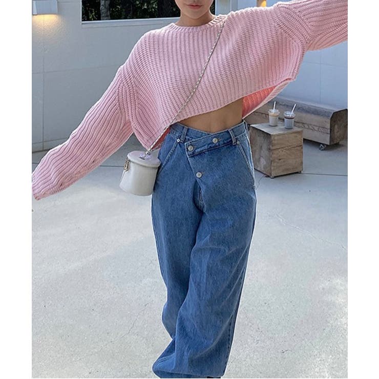 アンバランスラップデニムパンツ | by muni:r | 詳細画像22 