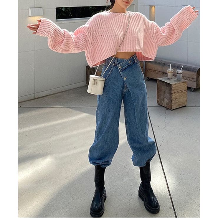 アンバランスラップデニムパンツ | by muni:r | 詳細画像26 