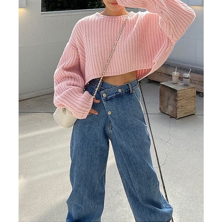 アンバランスラップデニムパンツ | by muni:r | 詳細画像4 