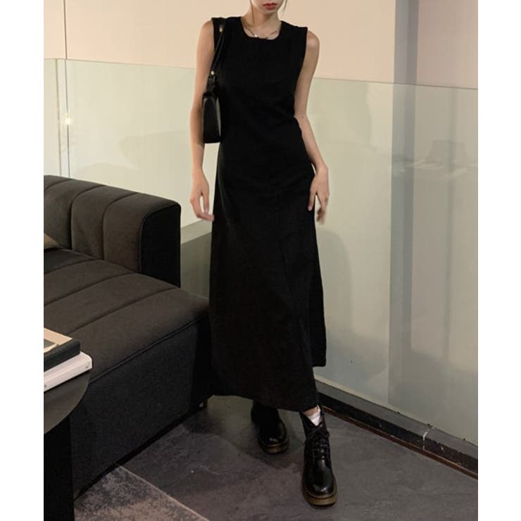 リネンバックスリットロングワンピース/ | by muni:r | 詳細画像14 