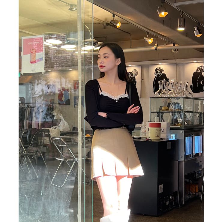 ラブリーレースキャミソールカーディガン[品番：FROW0000945