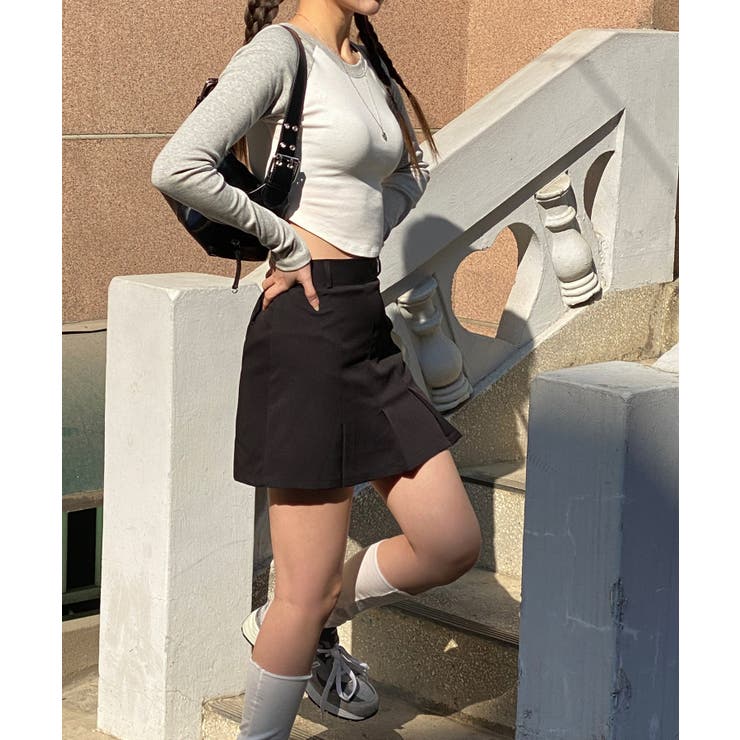 ラグランアンバランスクロップドTシャツ | by muni:r | 詳細画像19 