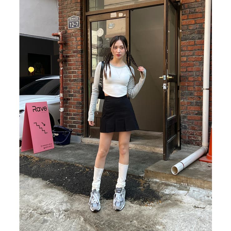 ラグランアンバランスクロップドTシャツ | by muni:r | 詳細画像23 