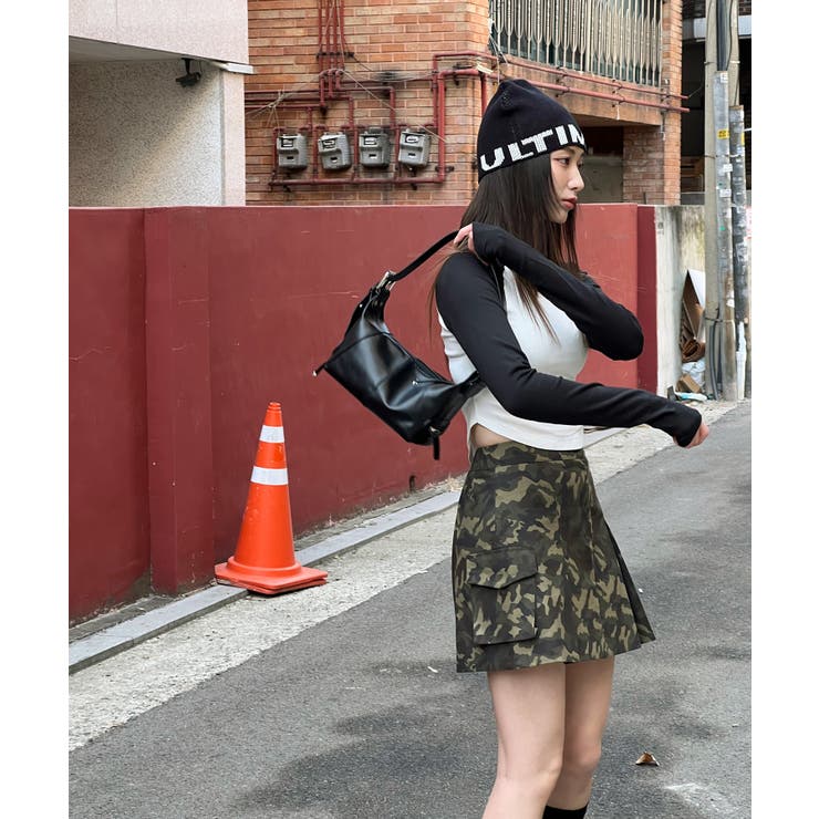 ラグランアンバランスクロップドTシャツ | by muni:r | 詳細画像3 