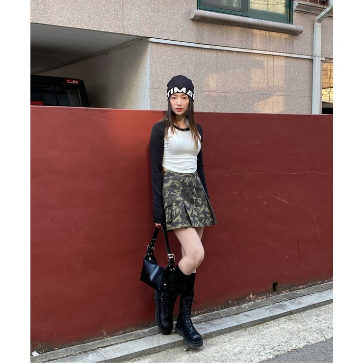 ラグランアンバランスクロップドTシャツ | by muni:r | 詳細画像9 