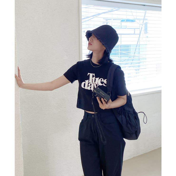 プリントクロップドカラーTシャツ | by muni:r | 詳細画像31 