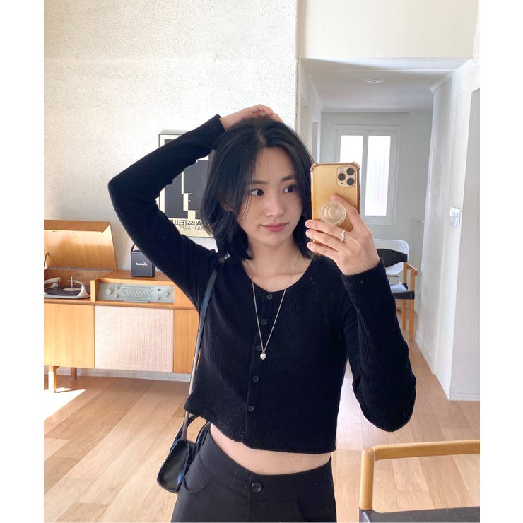 デイリースクエアクロップドカーディガン | by muni:r | 詳細画像15 