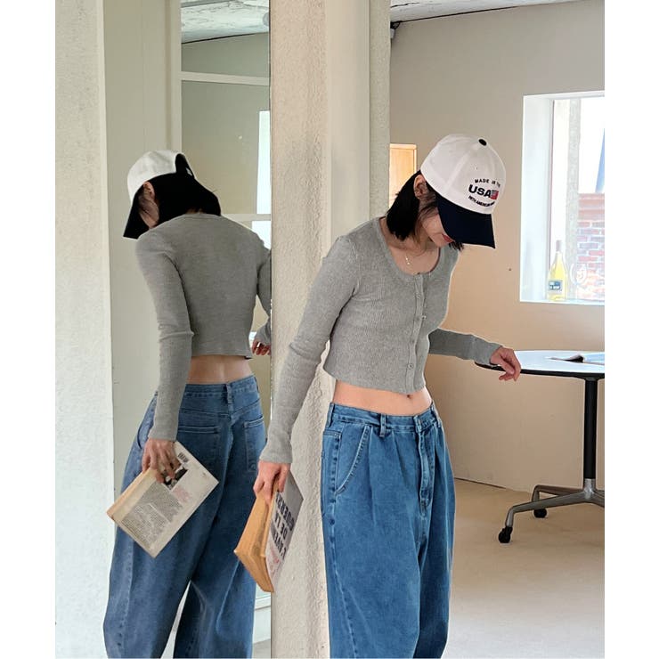 デイリースクエアクロップドカーディガン | by muni:r | 詳細画像21 