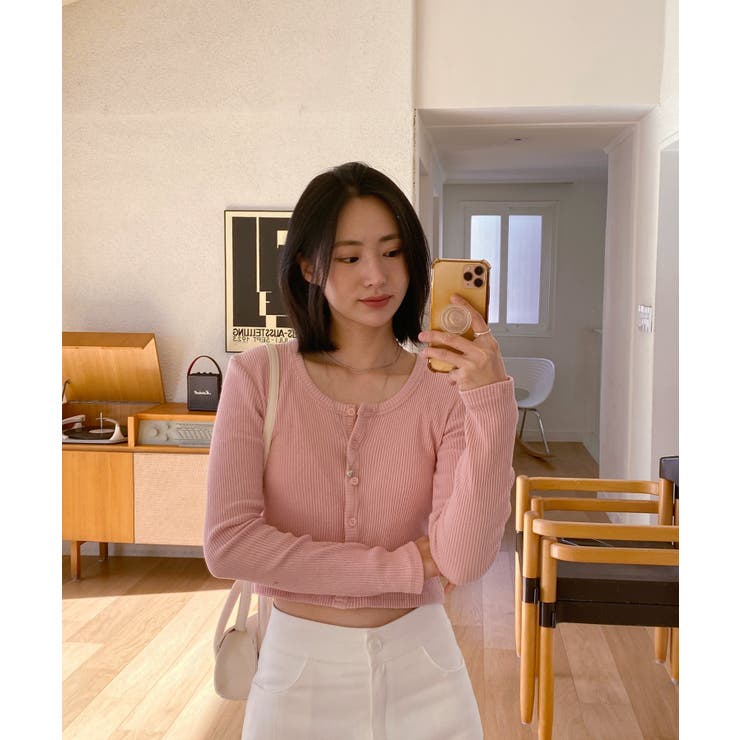 デイリースクエアクロップドカーディガン | by muni:r | 詳細画像76 