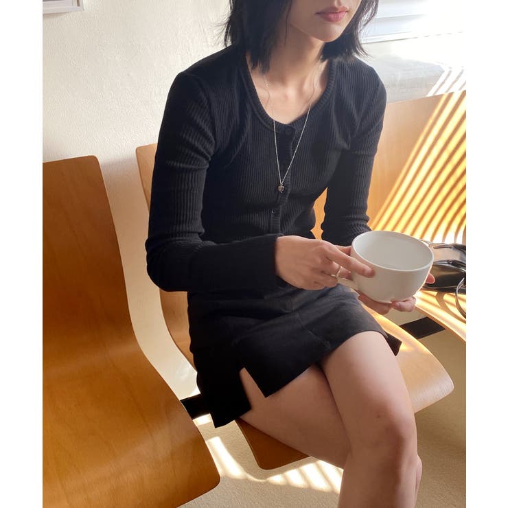 デイリースクエアクロップドカーディガン | by muni:r | 詳細画像9 